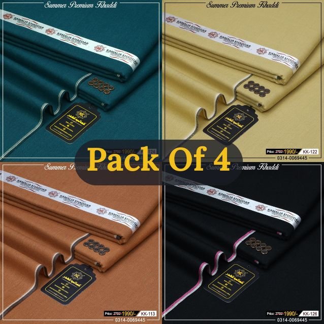 Pack Of 4 Premium Khaddi KK-923