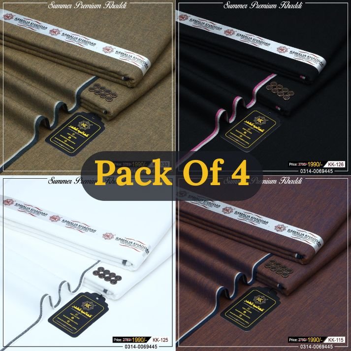 Pack Of 4 Premium Khaddi KK-920