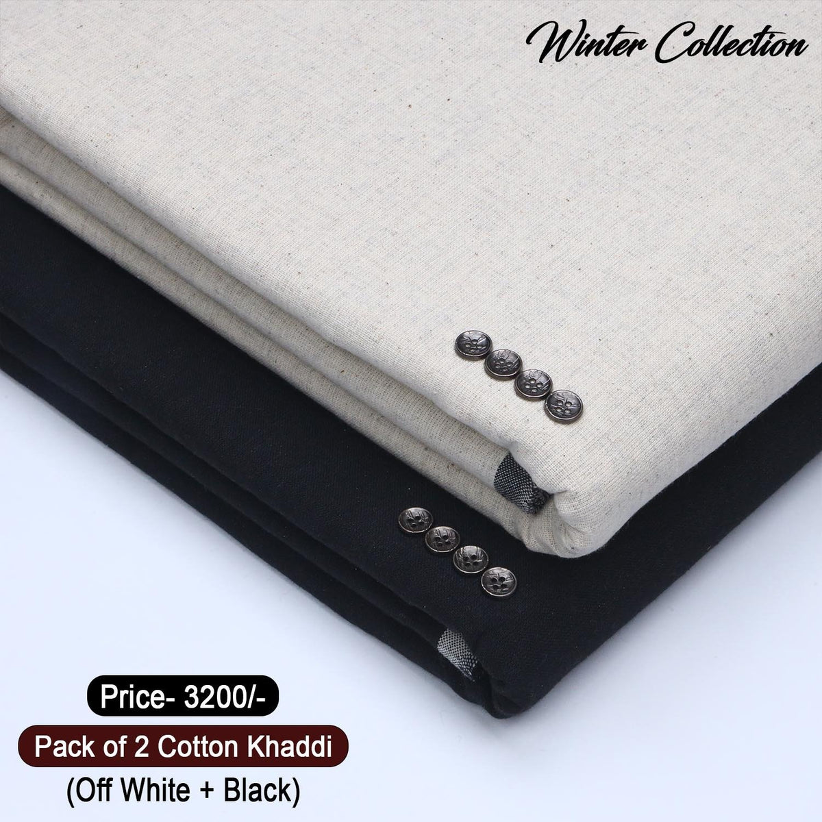 Pack Of 2 Cotton Khaddi KK-916