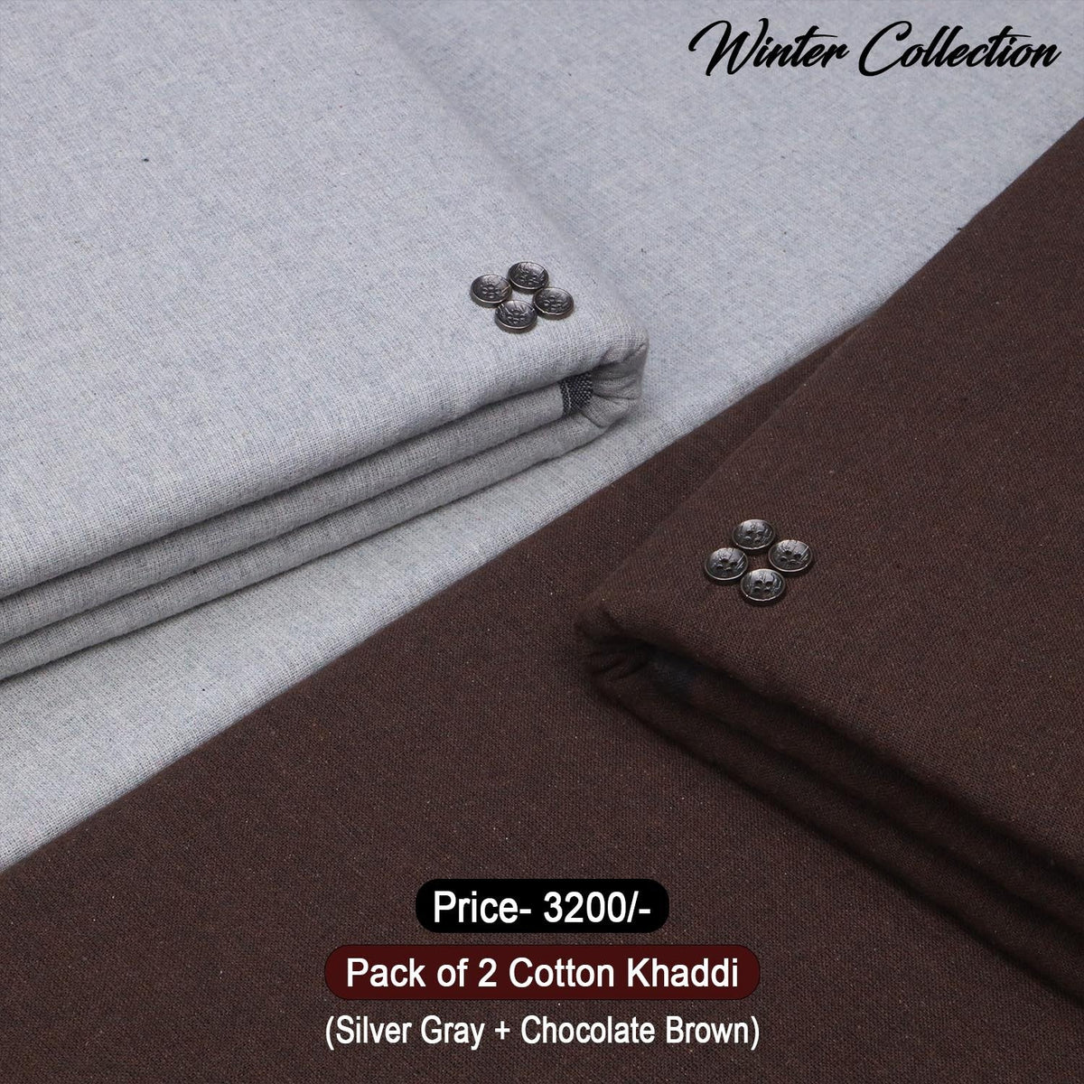 Pack Of 2 Cotton Khaddi KK-914
