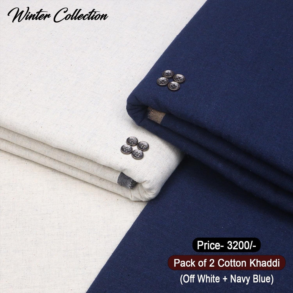 Pack Of 2 Cotton Khaddi KK-913