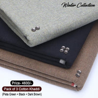 Pack Of 3 Cotton Khaddi KK-912