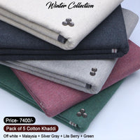 Pack Of 5 Cotton Khaddi KK-904