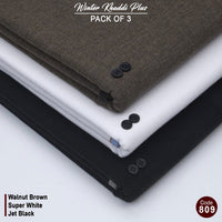 Pack Of 3 (walnut Brown+Super White+Jet Black) KK-809