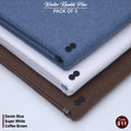 Pack Of 3 (Denim Blue+Super White+Coffee Brown) KK-811