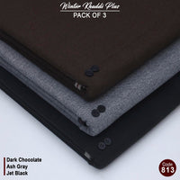 Pack Of 3 (Dark Chocolate+Ash Grey+Jet Black) KK-813