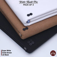 Pack Of 3 (Super White+Camel Brown+Jet Black) KK-816