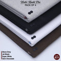 Pack Of 4 (Stone Grey+Jet Black+Super White+Dark Chocolate) KK-831