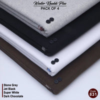 Pack Of 4 (Stone Grey+Jet Black+Super White+Dark Chocolate) KK-831