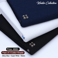 Pack Of 3 Cotton Khaddi KK-917